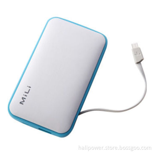 MFI Portable Power Bank with Built-in Cable 6,000mAh Capacity